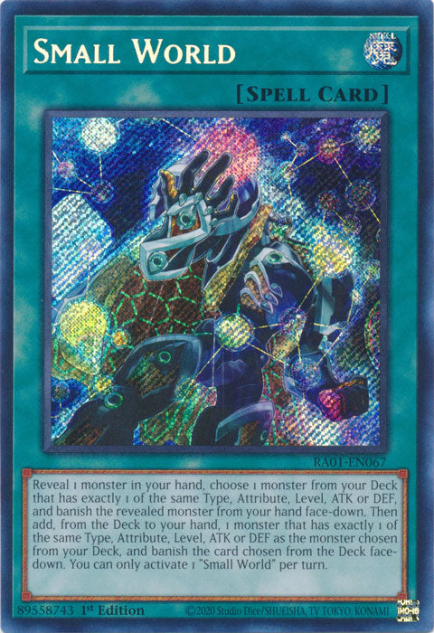 RA01-EN067 - Small World Secret Rare 1st Edition
