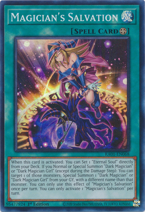 RA01-EN068 - Magician's Salvation Super Rare 1st Edition