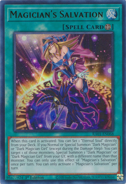 RA01-EN068 - Magician's Salvation Ultra Rare 1st Edition