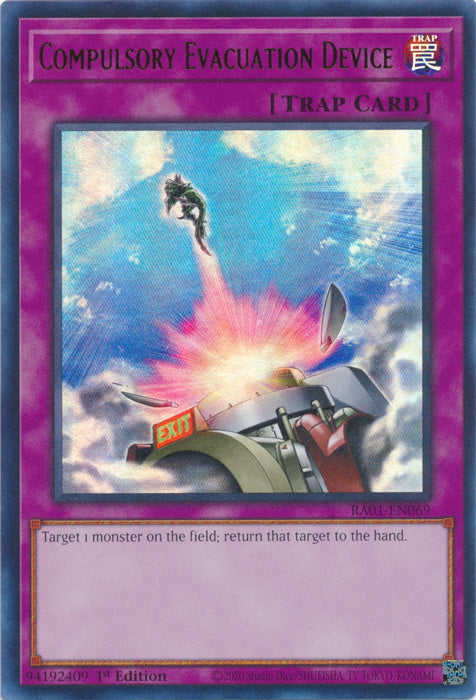 RA01-EN069 - Compulsory Evacuation Device Ultra Rare 1st Edition