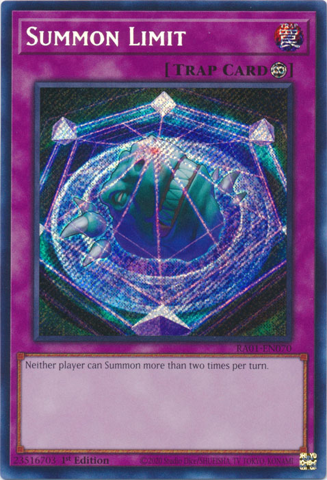 RA01-EN070 - Summon Limit Secret Rare 1st Edition