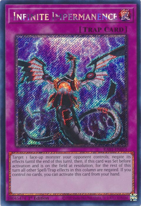 [PLATINUM] Infinite Impermanence - RA01-EN075 - 1st Edition