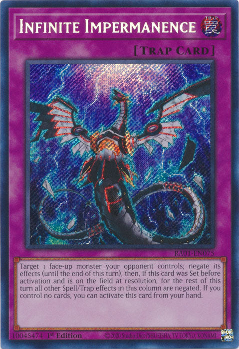 RA01-EN075 - Infinite Impermanence Secret Rare 1st Edition