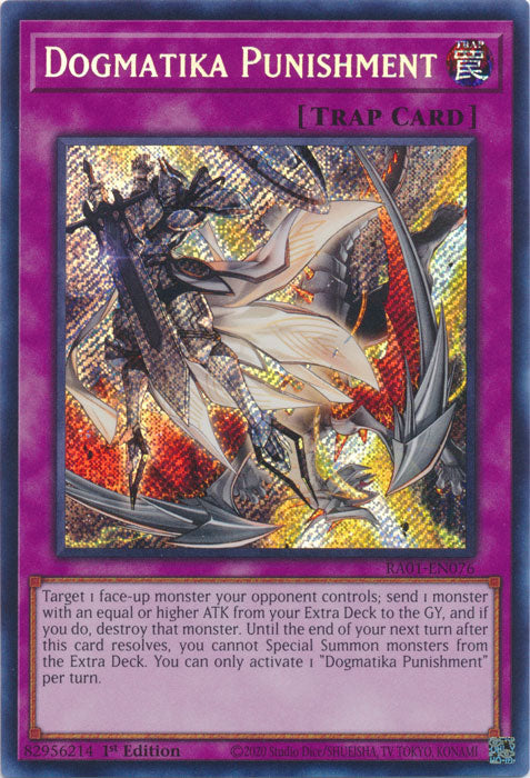 RA01-EN076 - Dogmatika Punishment Secret Rare 1st Edition