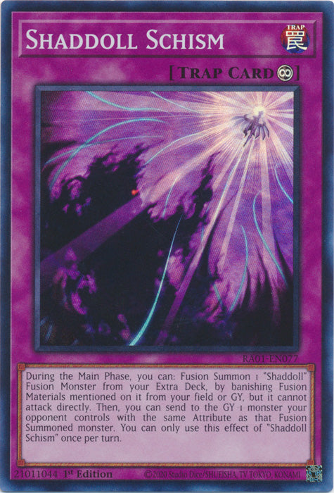 RA01-EN077 - Shaddoll Schism Super Rare 1st Edition