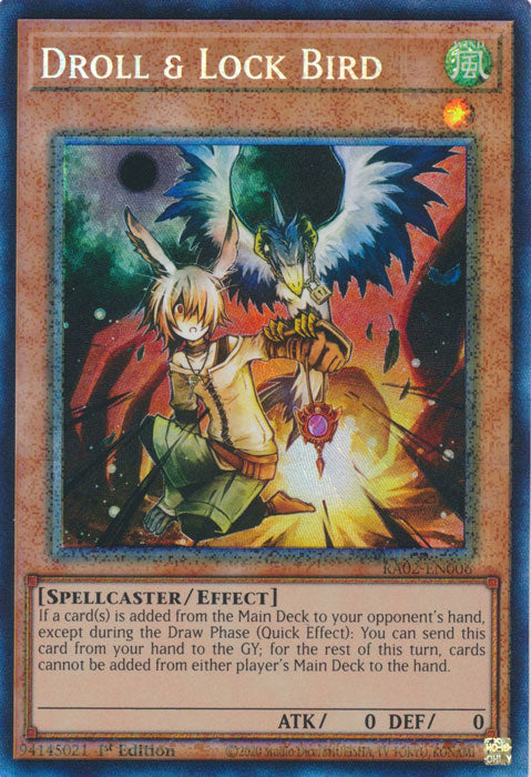 [COLLECTOR'S RARE] Droll & Lock Bird - RA02-EN006 - 1st Edition