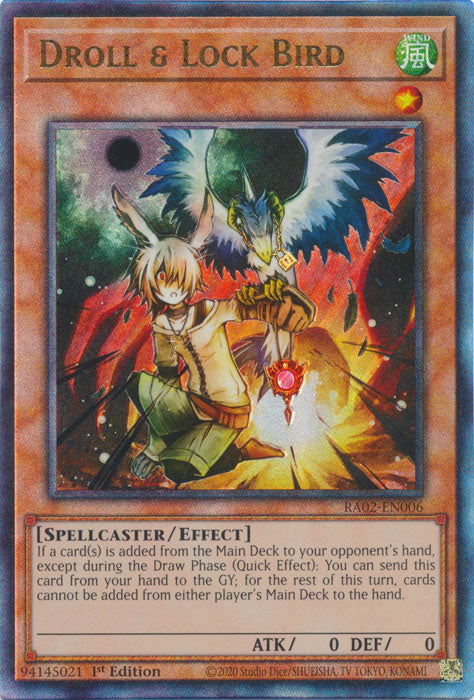[ULTIMATE RARE] Droll & Lock Bird - RA02-EN006 - 1st Edition