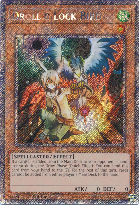[PLATINUM RARE] Droll & Lock Bird - RA02-EN006 - 1st Edition