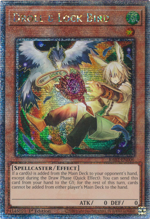 [ALTERNATE ART] [QUARTER CENTURY SECRET RARE] Droll & Lock Bird - RA02-EN006 - 1st Edition