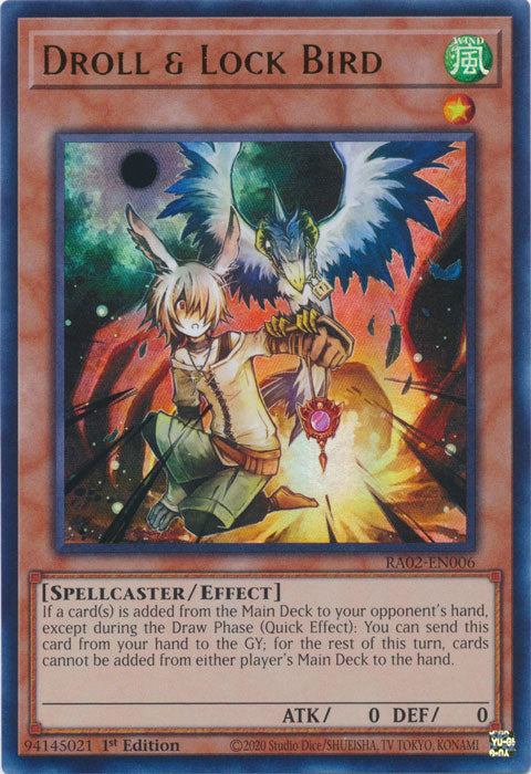 [ULTRA RARE] Droll & Lock Bird - RA02-EN006 - 1st Edition