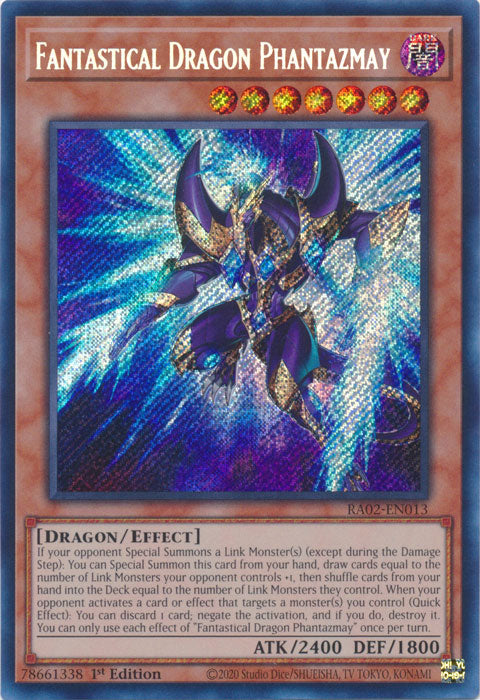 [SECRET RARE] Fantastical Dragon Phantazmay - RA02-EN013 - 1st Edition