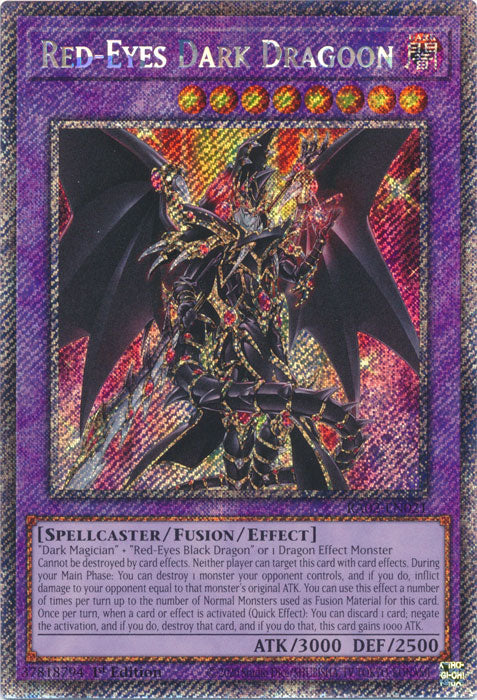 [PLATINUM RARE] Red-Eyes Dark Dragoon - RA02-EN021 - 1st Edition