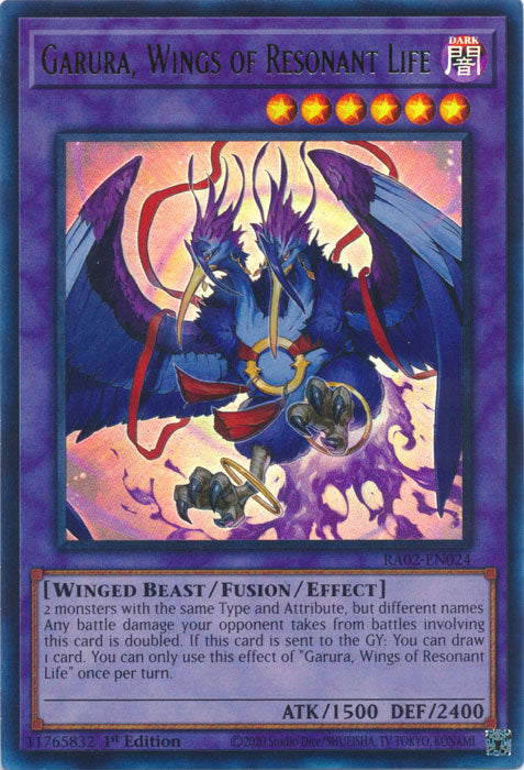 [ULTRA RARE] Garura, Wings of Resonant Life - RA02-EN024 - 1st Edition