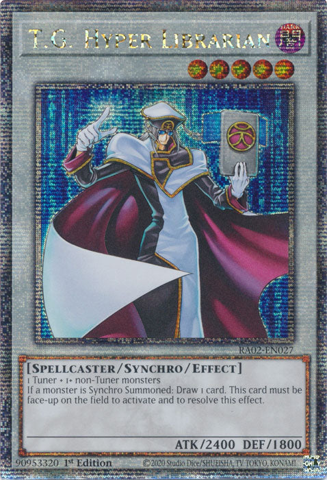 [QUARTER CENTURY SECRET RARE] T.G. Hyper Librarian - RA02-EN027 - 1st Edition