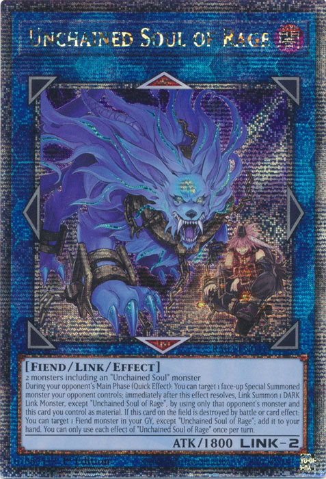 [QUARTER CENTURY SECRET RARE] Unchained Soul of Rage - RA02-EN041 - 1st Edition