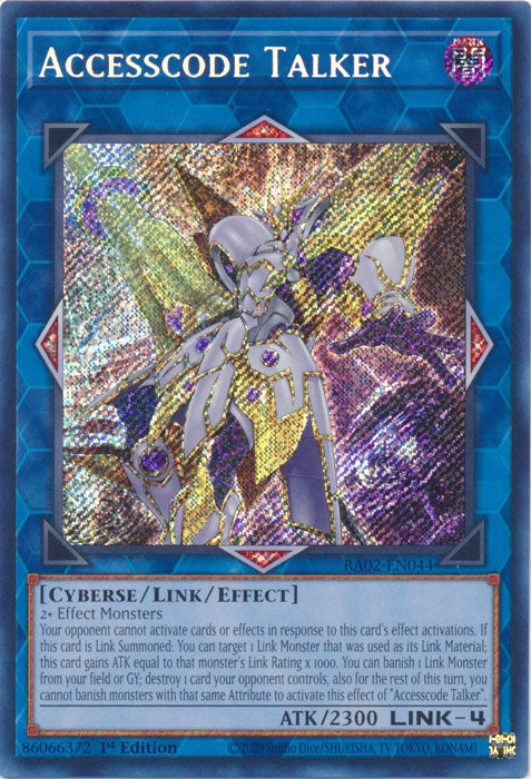 [SECRET RARE] Accesscode Talker - RA02-EN044 - 1st Edition