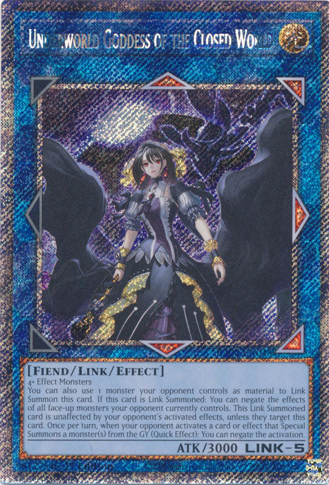 [PLATINUM RARE] Underworld Goddess of the Closed World - RA02-EN045 - 1st Edition