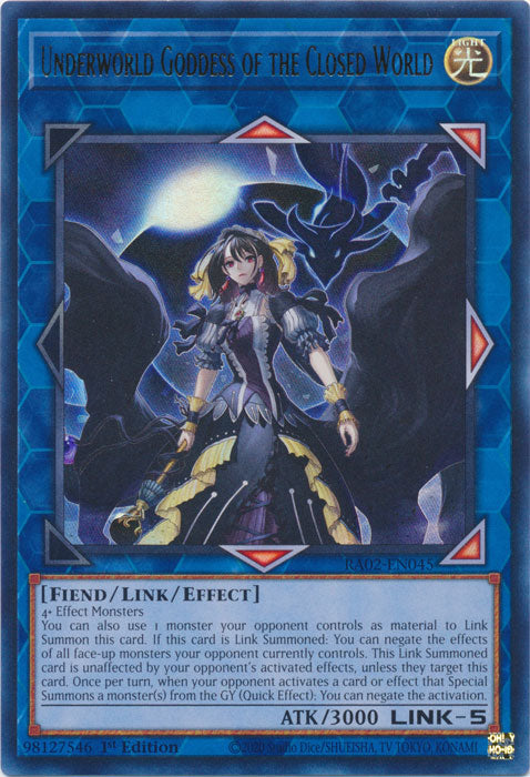 [ULTRA RARE] Underworld Goddess of the Closed World - RA02-EN045 - 1st Edition