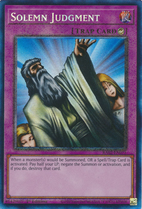 [COLLECTOR'S RARE] Solemn Judgment - RA02-EN075 - 1st Edition