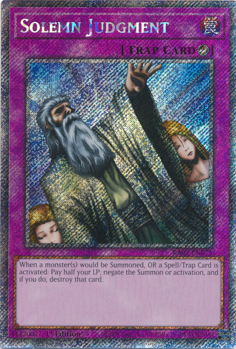 [PLATINUM RARE] Solemn Judgment - RA02-EN075 - 1st Edition
