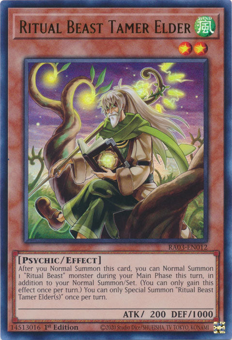 [ULTRA RARE] Ritual Beast Tamer Elder - RA03-EN012 -  1st Edition