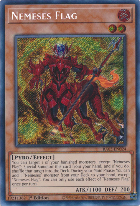 [SECRET RARE] Nemeses Flag - RA03-EN024 -  1st Edition