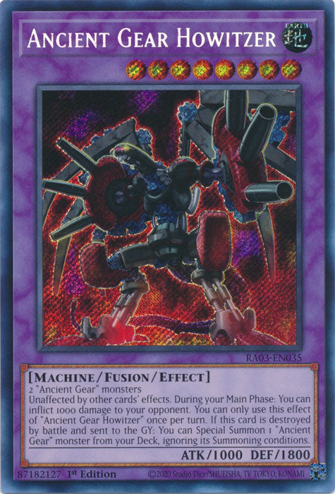 [SECRET RARE] Ancient Gear Howitzer - RA03-EN035 -  1st Edition