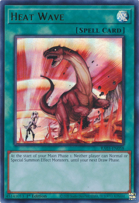 [ULTRA RARE] Heat Wave - RA03-EN058 -  1st Edition