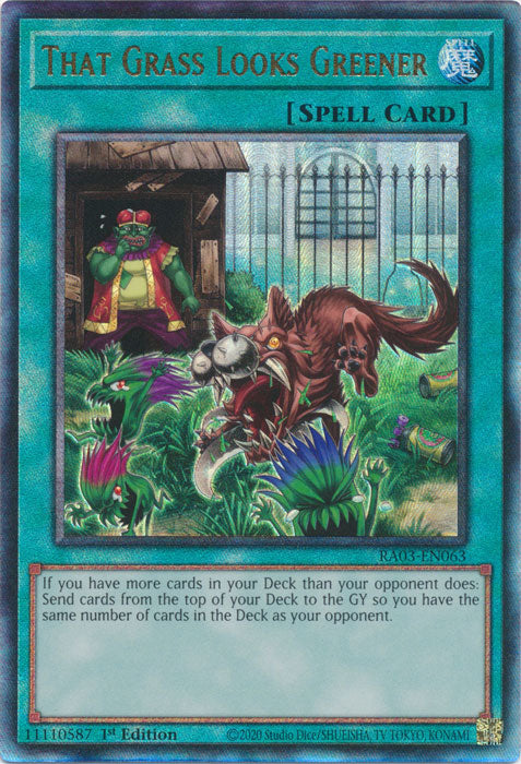 [ULTIMATE RARE] That Grass Looks Greener - RA03-EN063 -  1st Edition