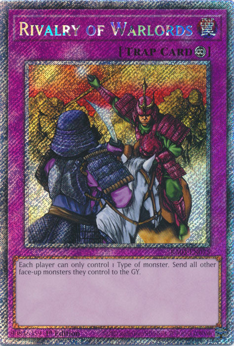 [QUARTER CENTURY SECRET RARE] Rivalry of Warlords - RA03-EN075 -  1st Edition