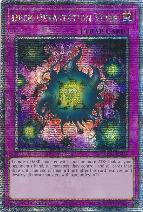 [QUARTER CENTURY SECRET RARE] Deck Devastation Virus - RA03-EN150 -  1st Edition