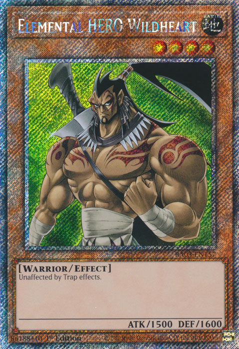 [QUARTER CENTURY SECRET RARE] Elemental HERO Wildheart - RA03-EN157 -  1st Edition
