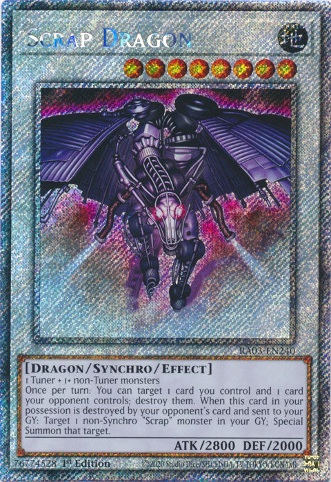 [QUARTER CENTURY SECRET RARE] Scrap Dragon - RA03-EN240 -  1st Edition