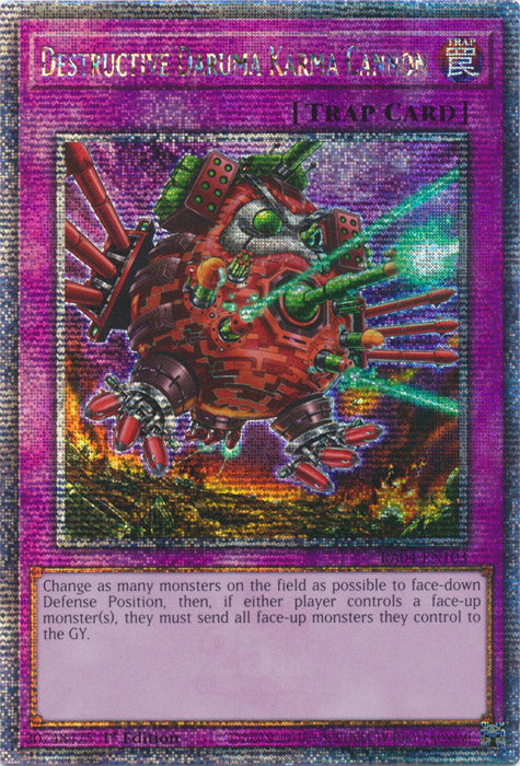 [QUARTER CENTURY SECRET RARE] Destructive Daruma Karma Cannon - RA04-EN103