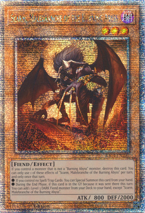 [QUARTER CENTURY SECRET RARE] Scarm, Malebranche of the Burning Abyss - RA04-EN233