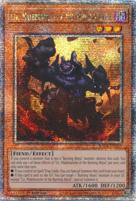 [QUARTER CENTURY SECRET RARE] Graff, Malebranche of the Burning Abyss - RA04-EN235