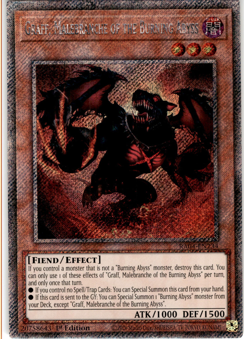 [PLATINUM] Graff, Malebranche of the Burning Abyss - RA04-EN235