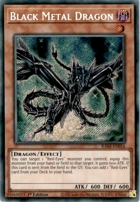 [SECRET RARE] Black Metal Dragon - RA04-EN016