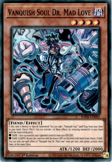 [SUPER RARE] Vanquish Soul Dr. Mad Love - RA04-EN045