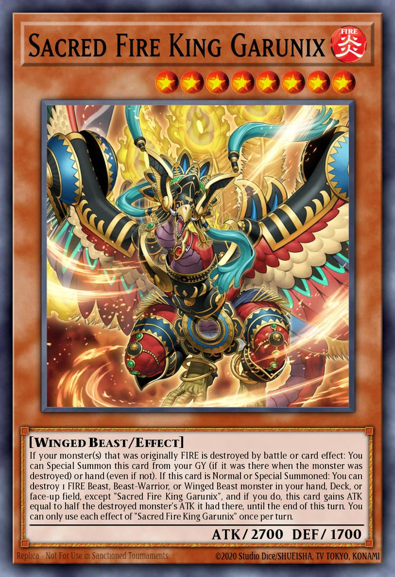[PLATINUM]  Sacred Fire King Garunix - RA05-EN031 - 1st Edition