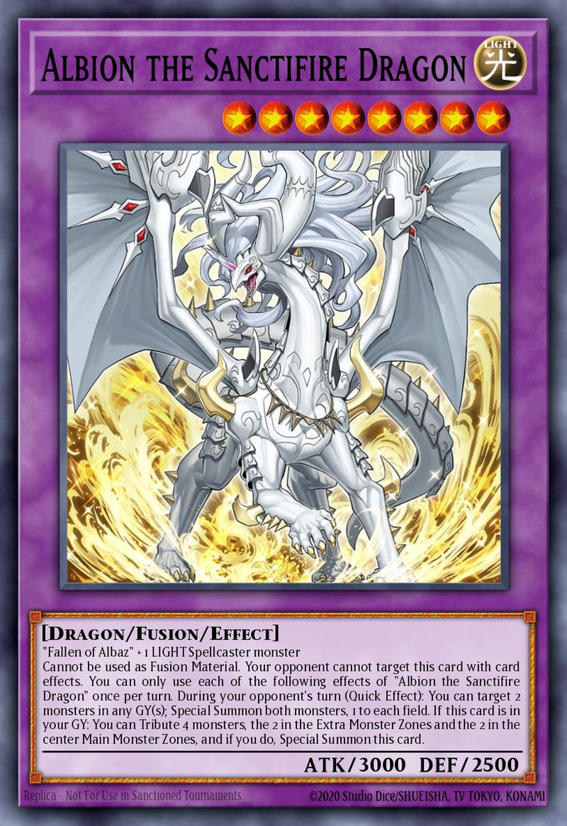 [COLLECTOR'S RARE]  Albion the Sanctifire Dragon - RA05-EN037 - 1st Edition