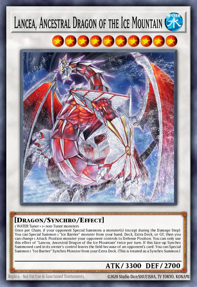 [ULTRA RARE]  Lancea, Ancestral Dragon of the Ice Mountain - RA05-EN045 - 1st Edition