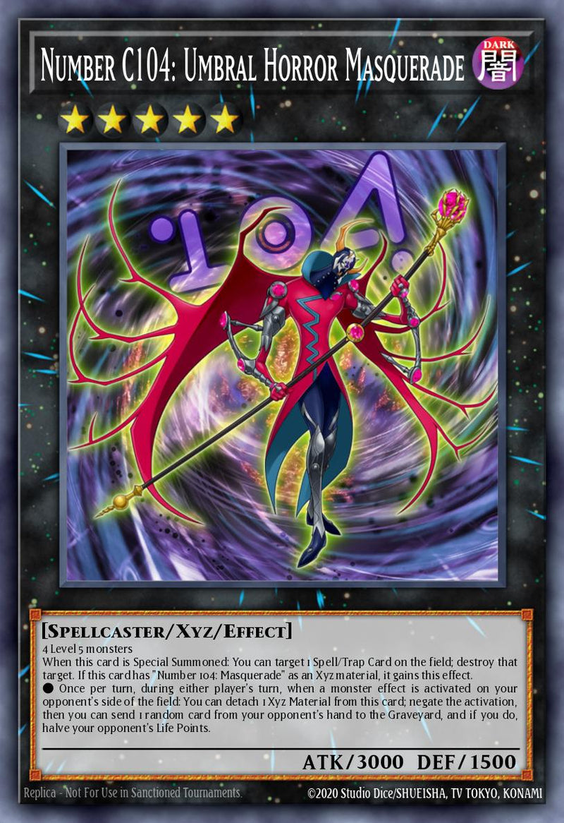 [SECRET RARE]  Number C104: Umbral Horror Masquerade - RA05-EN046 - 1st Edition