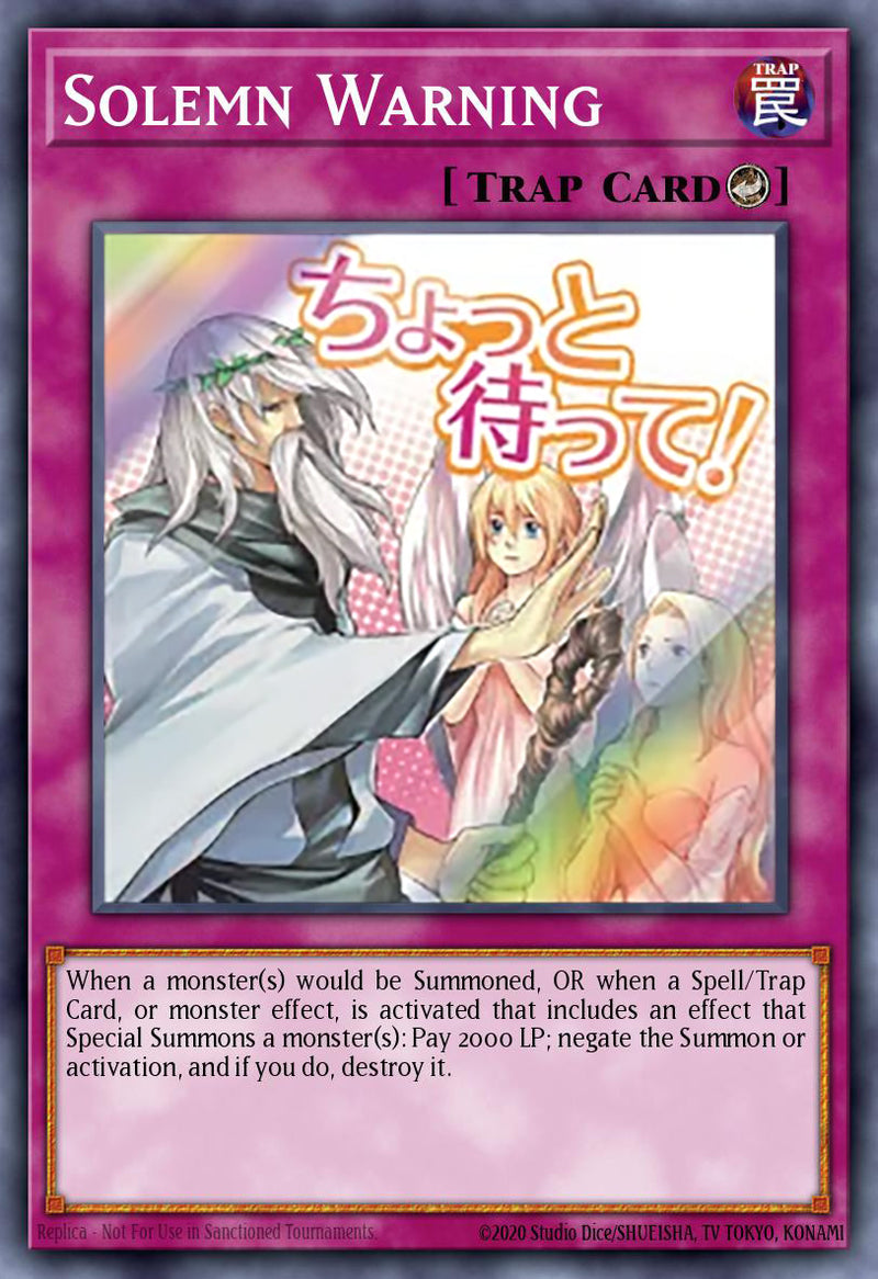[ULTRA RARE]  Solemn Warning (STAMP) - RA05-EN126 - 1st Edition