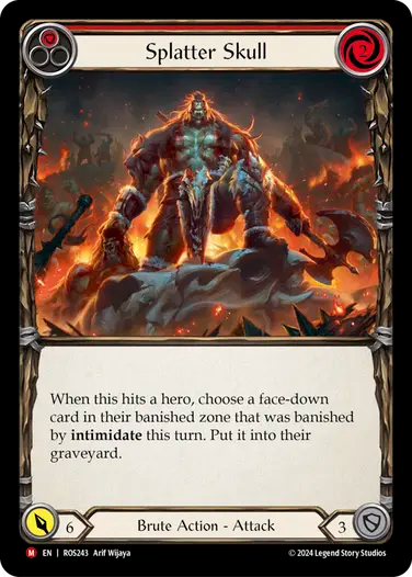Splatter Skull  - ROS243 - Majestic - Flesh and Blood Rosetta
