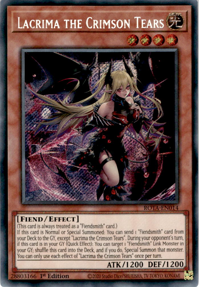 Lacrima the Crimson Tears - ROTA-EN014 - Secret Rare 1st Edition