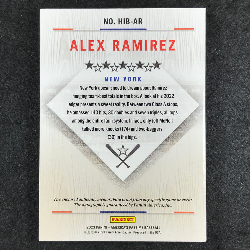 2024 Boys of Summer ALEX RAMIREZ Hitter's Ink Update Patch Auto Booklet 15/25