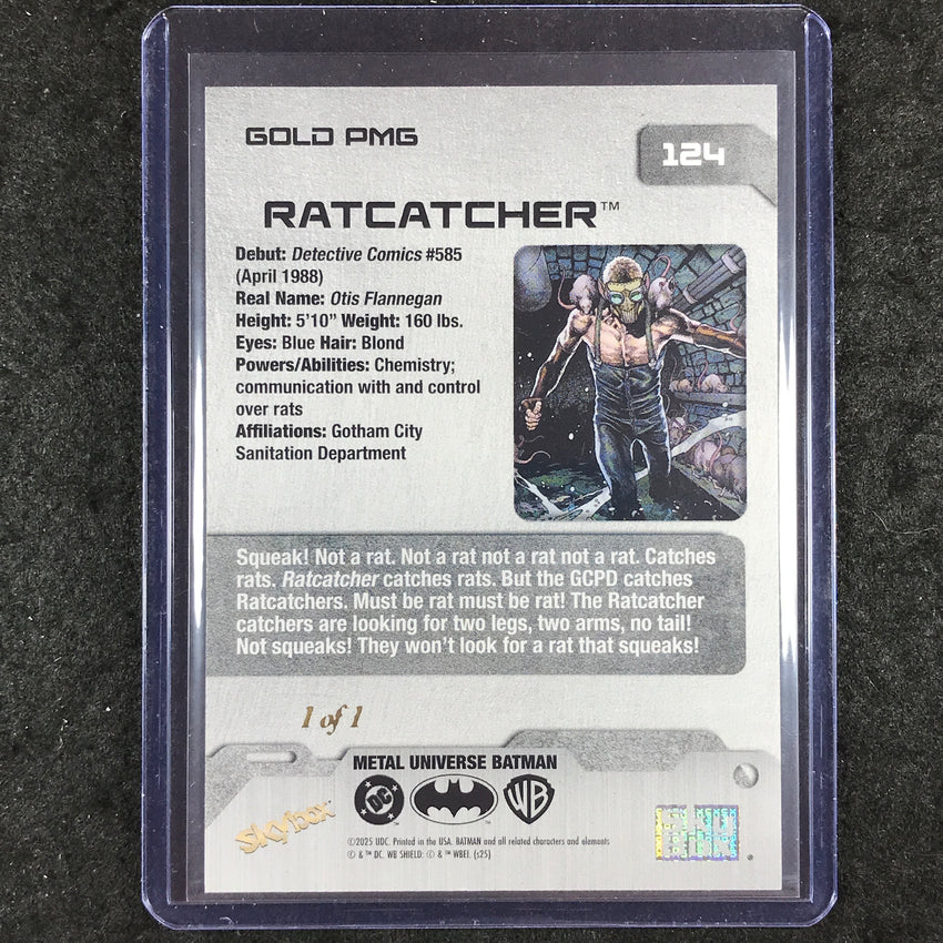 2025 Metal Universe Batman RATCATCHER Precious Metal Gems Gold 1/1 #124