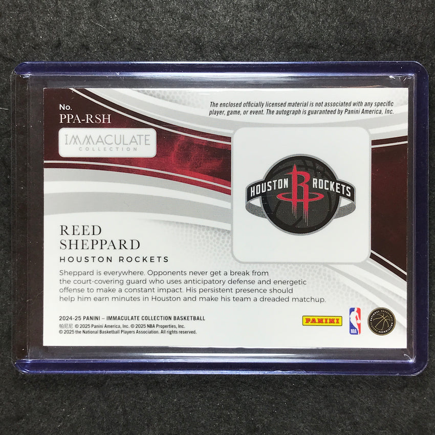 2024-25 Immaculate REED SHEPPARD Premium Rookie Patch Auto Gold 10/10