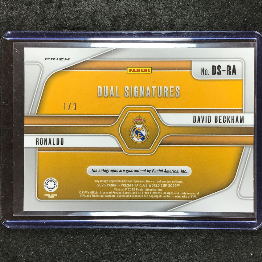 2025 Prizm FIFA Club World Cup RONALDO DAVID BECKHAM Dual Auto Gold 1/3